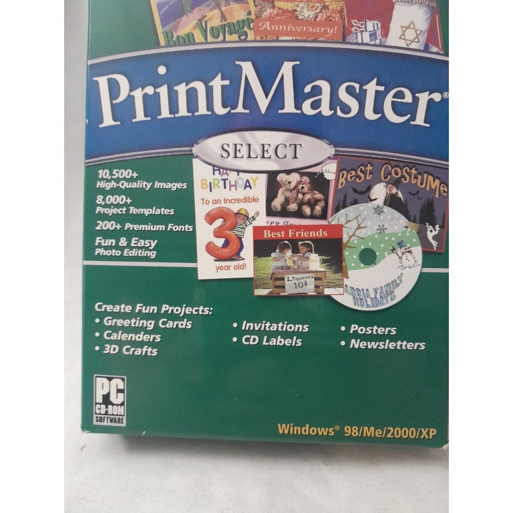 Print Master Select (Windows 98/Me/2000/XP) NEW, FACTORY SEALED - Picture 3 of 3